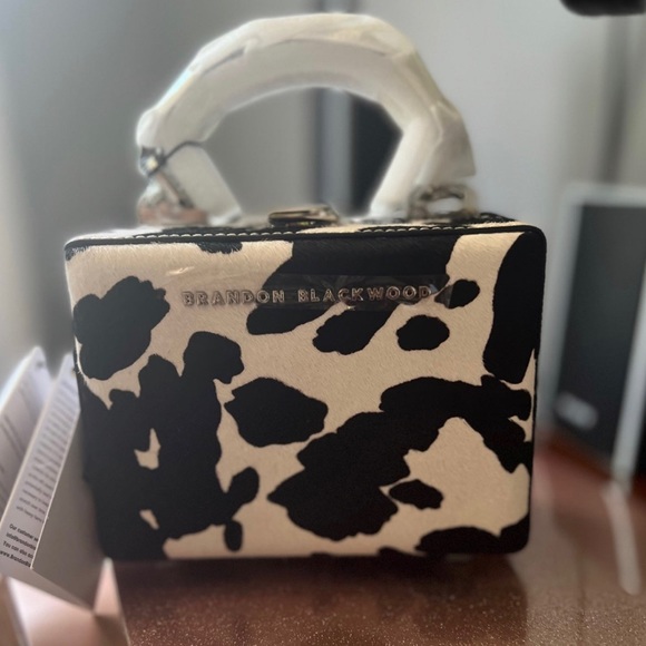 Brandon Blackwood cow print mini Kendrick trunk - Picture 3 of 13